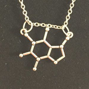 Handmade Caffeine Molecule Coffee Necklace